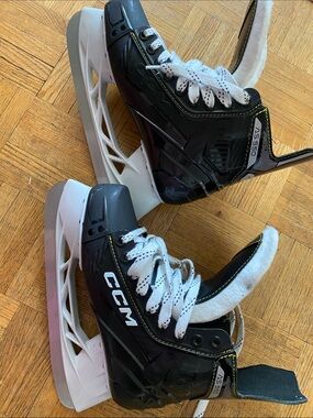 CCM Kids Black and White Hockey Skates - AS550